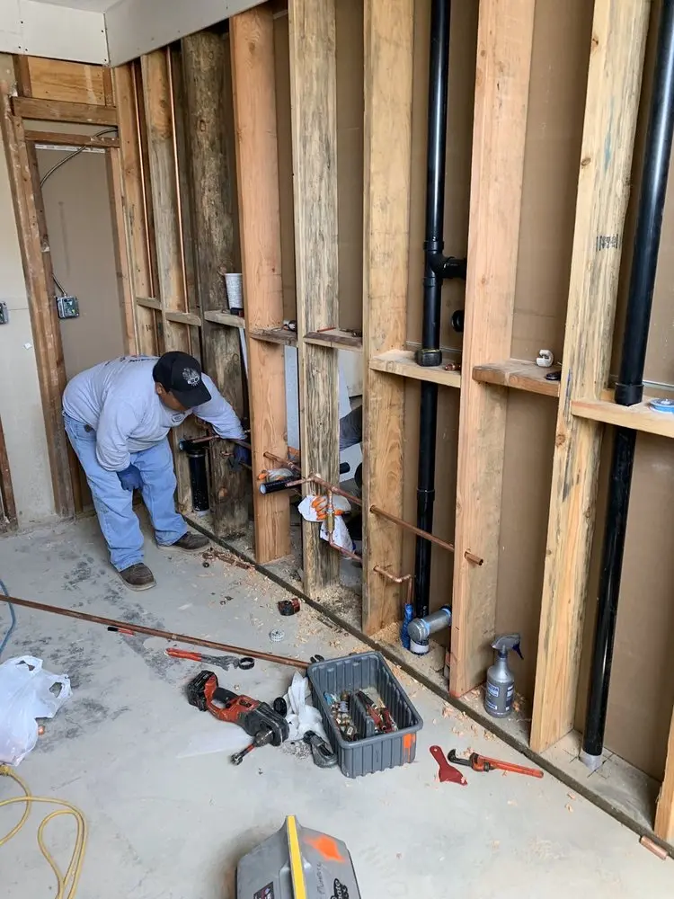 Commercial rough-in plumbing for Water Heater Replacement in Tanglewood